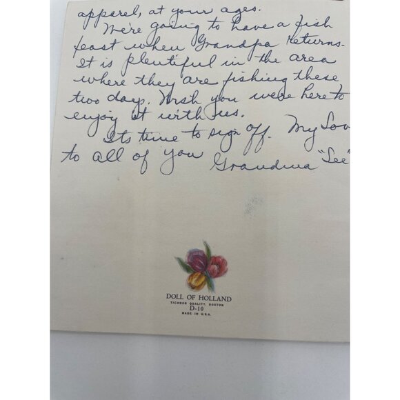 Set Of 10 Vintage International Costume Greeting Cards With Handwritten Note Fro - Picture 7 of 8